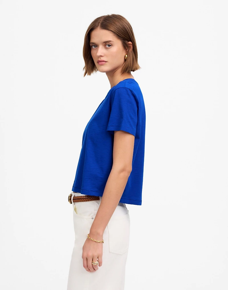 Slub Boxy-Crop Tee | Madewell