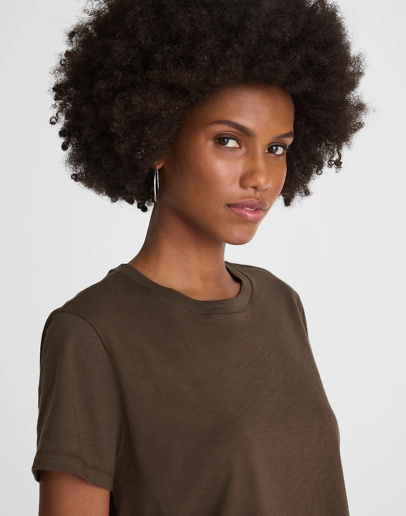 Slub Boxy-Crop Tee | Madewell