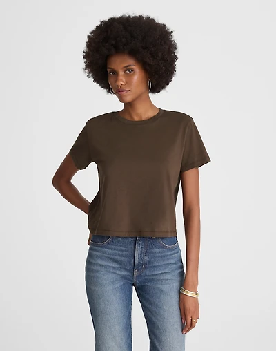 Slub Boxy-Crop Tee | Madewell