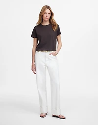 The Boxy-Crop Tee Soft Slub | Madewell