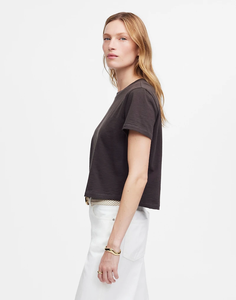 The Boxy-Crop Tee Soft Slub | Madewell