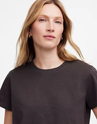 The Boxy-Crop Tee Soft Slub | Madewell
