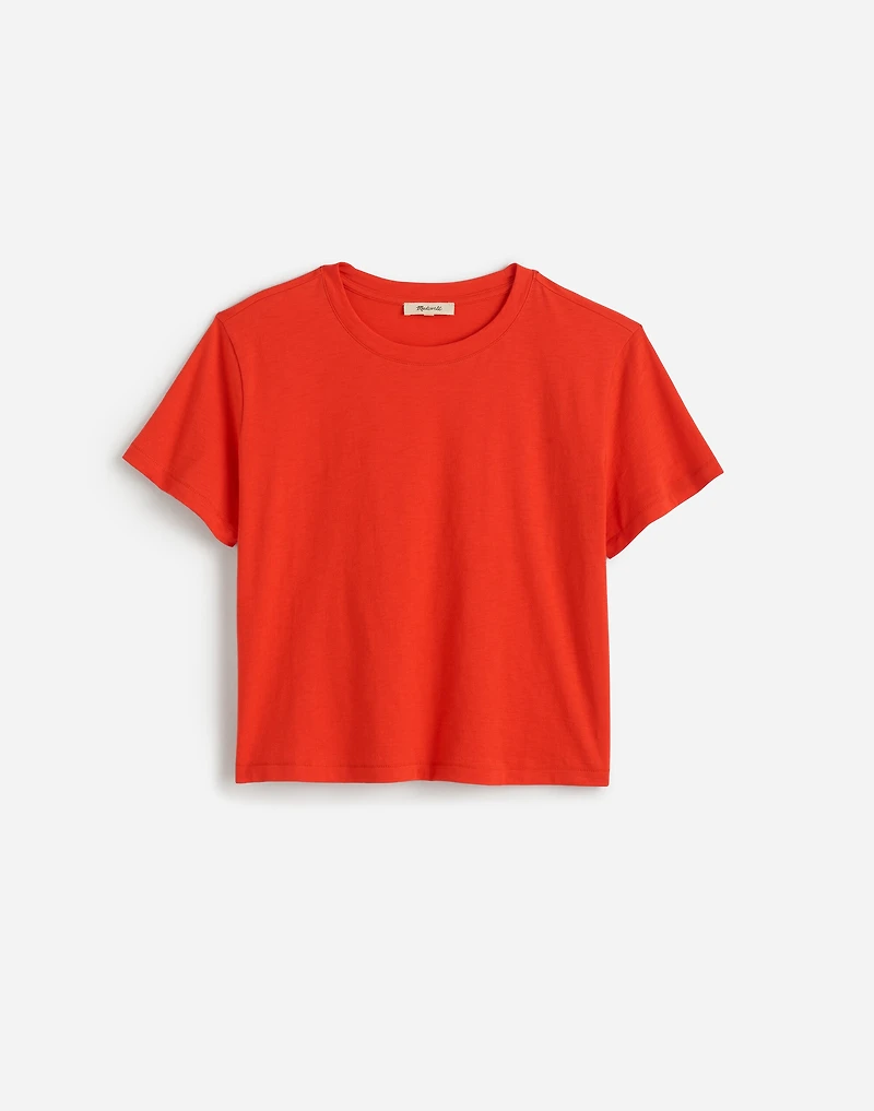 The Boxy-Crop Tee Soft Slub | Madewell