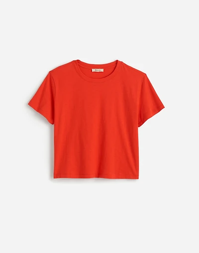 The Boxy-Crop Tee Soft Slub | Madewell