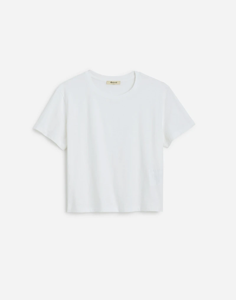 Slub Boxy-Crop Tee | Madewell