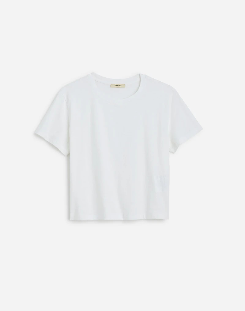 Slub Boxy-Crop Tee | Madewell