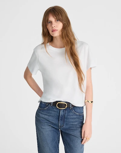 Slub Boxy-Crop Tee | Madewell