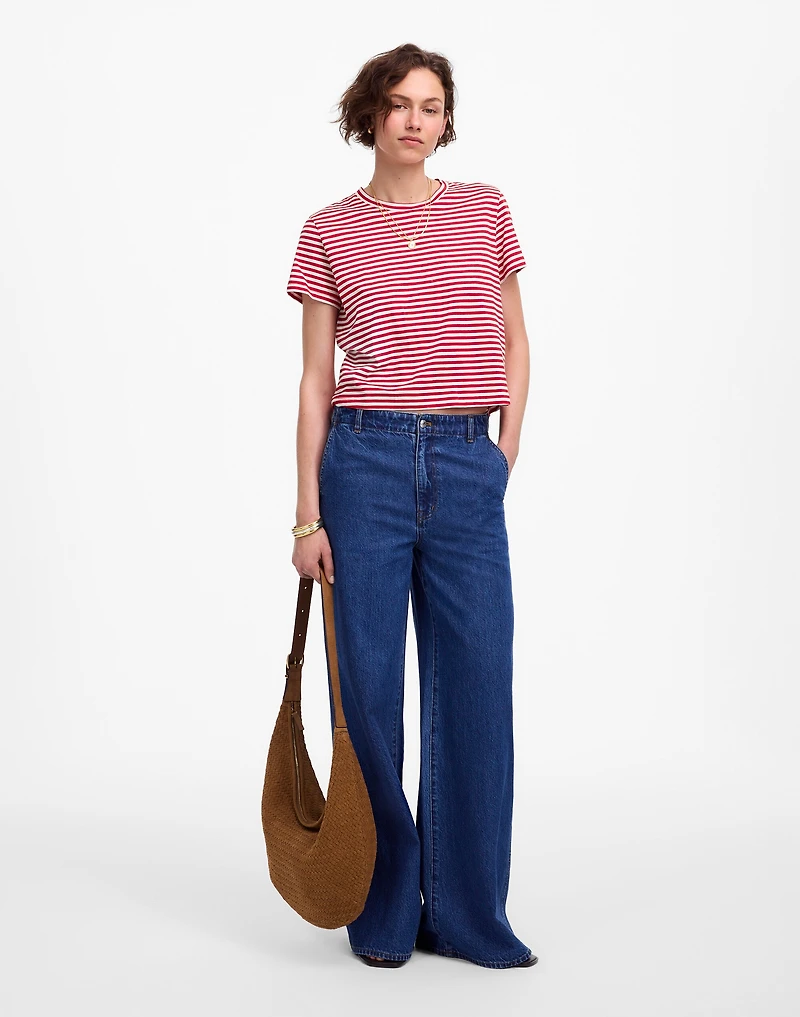 Slub Boxy-Crop Tee | Madewell