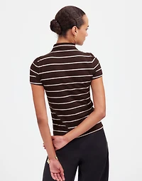 Short-Sleeve Mockneck Tee in Stripe | Madewell
