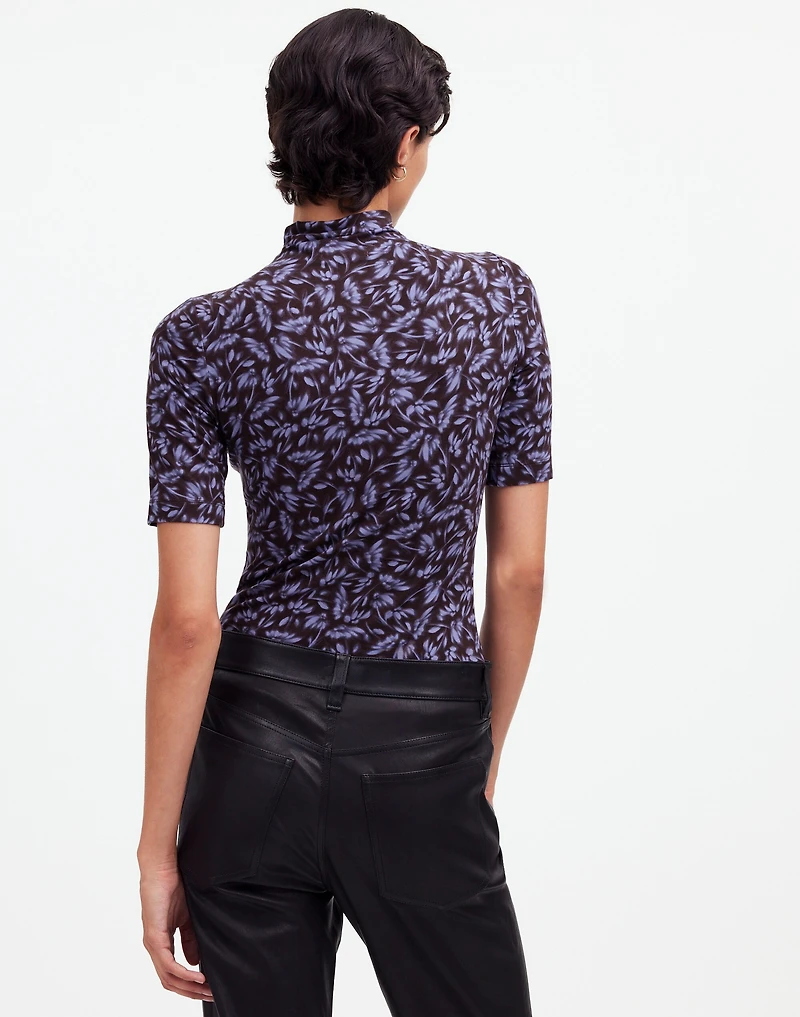 Drapey Mockneck Top in Floral | Madewell