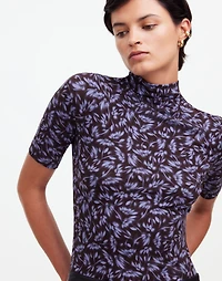 Drapey Mockneck Top in Floral | Madewell