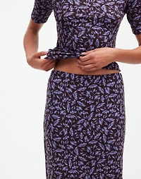 Drapey Pull-on Midi Skirt in Floral | Madewell