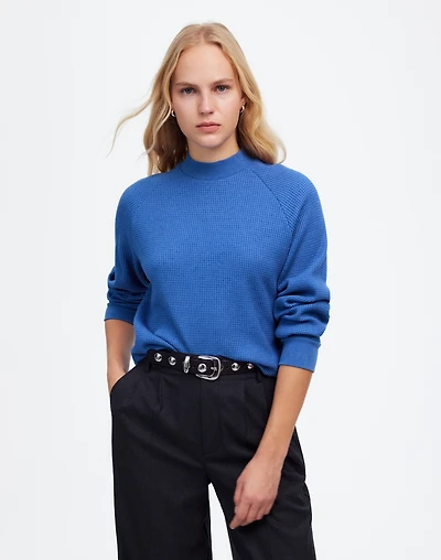 Waffle-Knit Long-Sleeve Crewneck Tee | Madewell