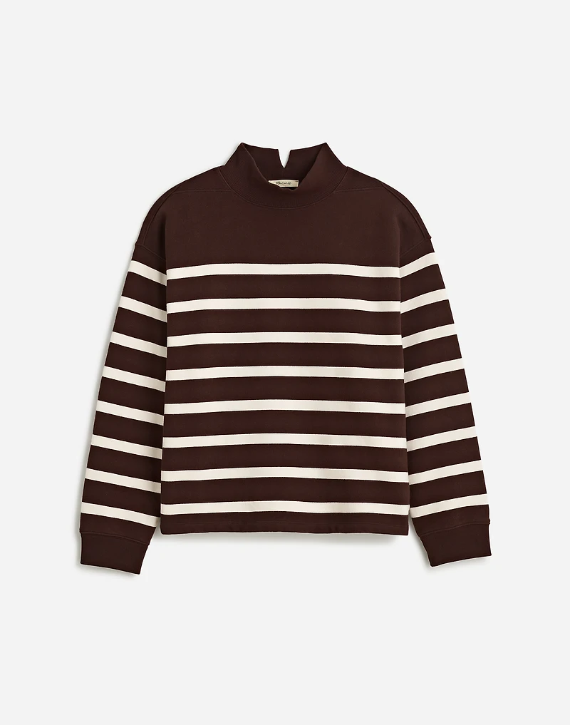 Midweight Mockneck Sweatshirt in Stripe | Madewell