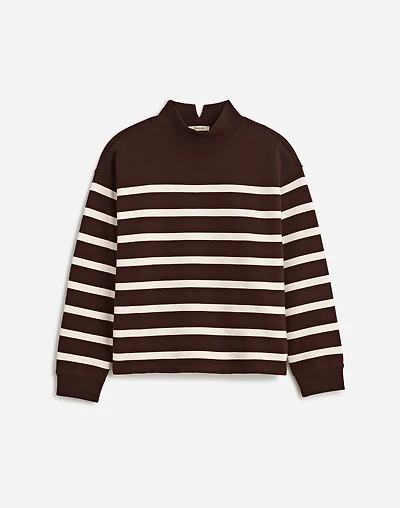 Midweight Mockneck Sweatshirt in Stripe | Madewell
