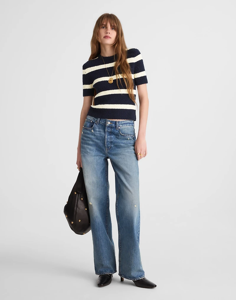 Bouclé-Knit Crewneck Sweater Tee | Madewell