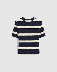 Bouclé-Knit Crewneck Sweater Tee | Madewell