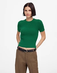 Bouclé-Knit Crewneck Sweater Tee | Madewell