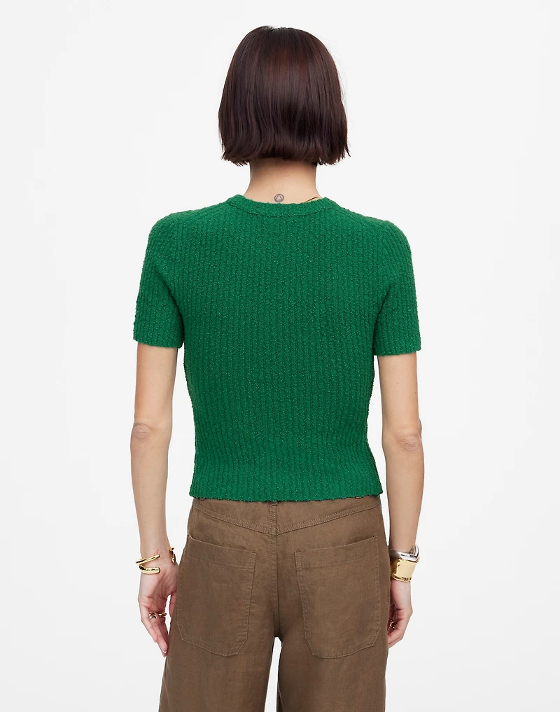 Bouclé-Knit Crewneck Sweater Tee | Madewell