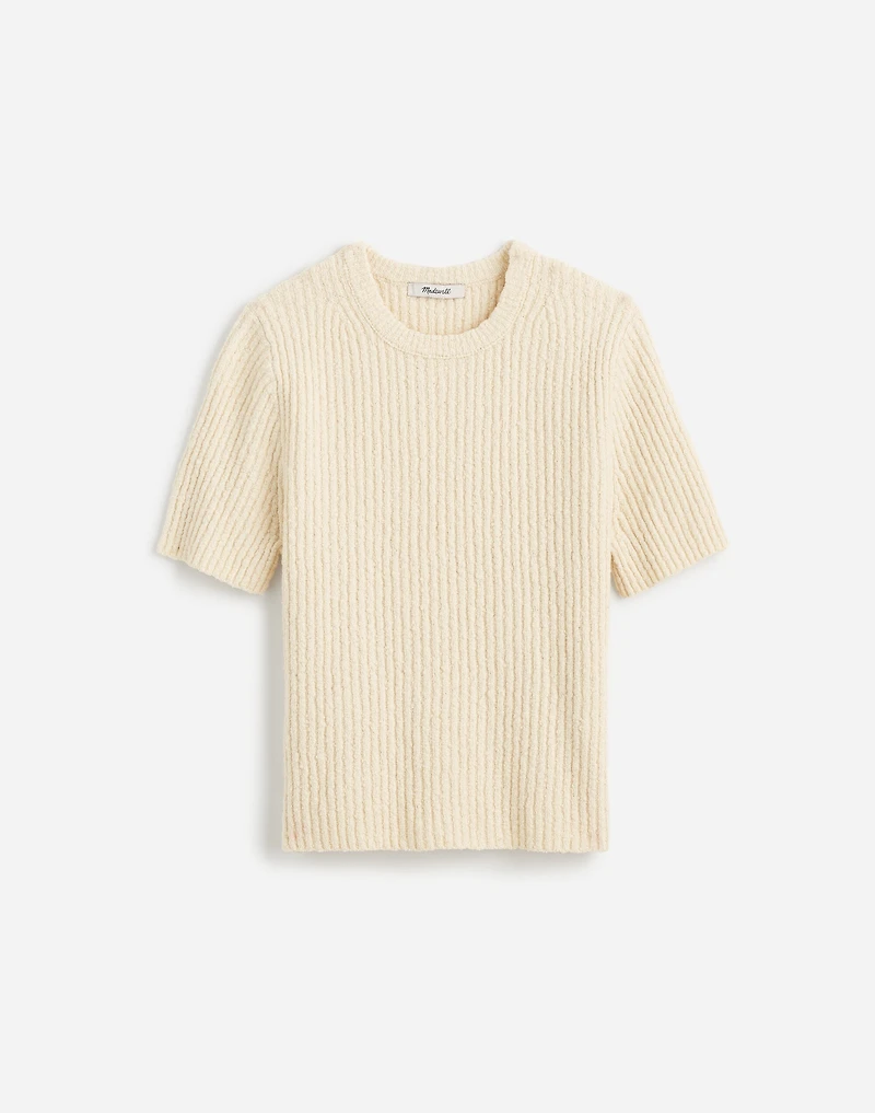 Bouclé-Knit Crewneck Sweater Tee | Madewell