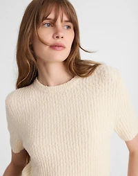 Bouclé-Knit Crewneck Sweater Tee | Madewell