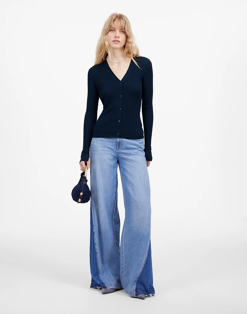 Merino Wool-Silk Blend Cardigan Sweater | Madewell