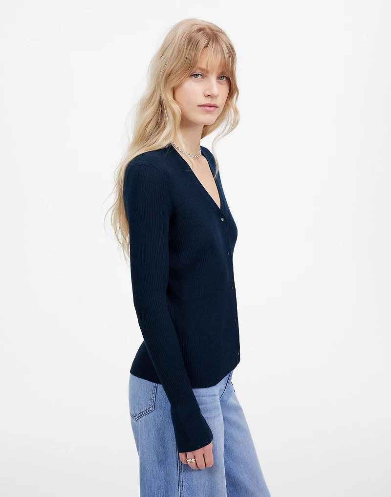 Merino Wool-Silk Blend Cardigan Sweater | Madewell
