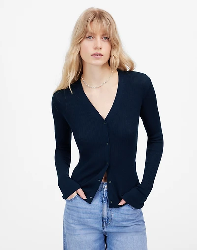 Merino Wool-Silk Blend Cardigan Sweater | Madewell