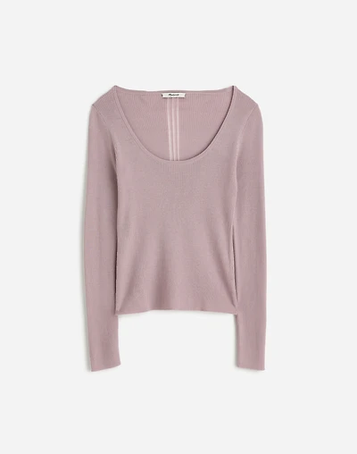 Merino Wool-Silk Blend Scoopneck Sweater | Madewell