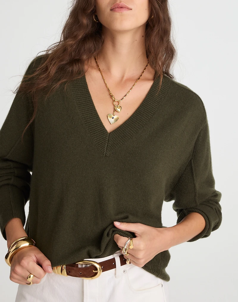 Cashmere V-Neck Sweater | Madewell
