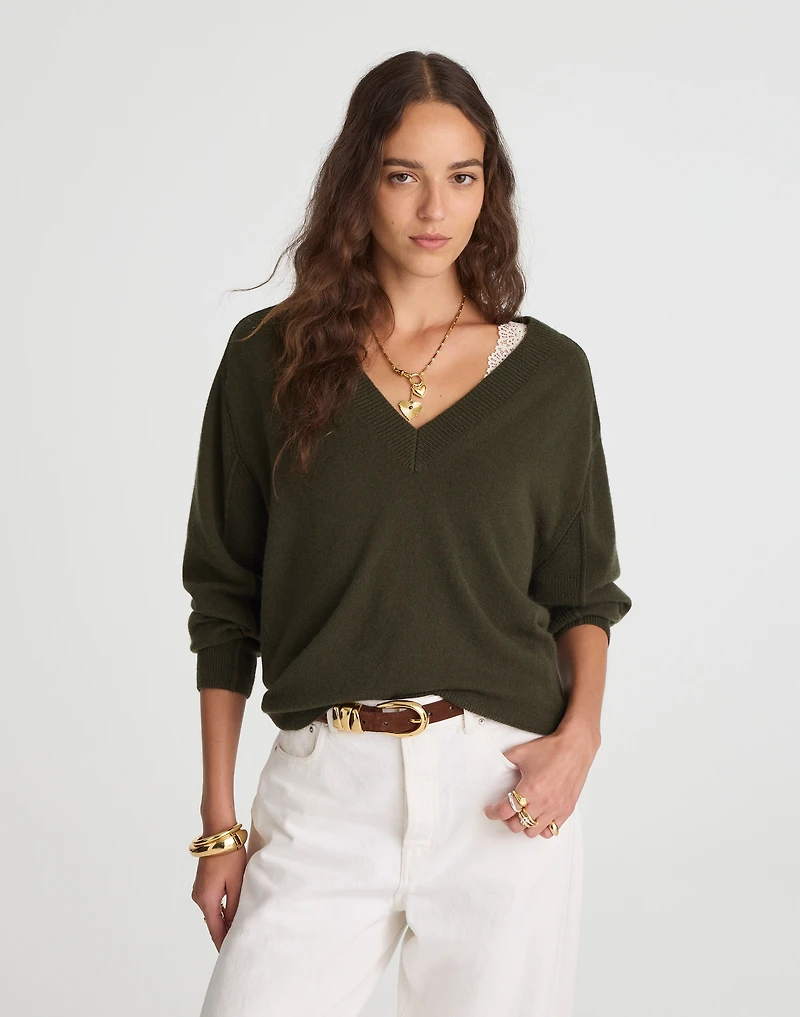 Cashmere V-Neck Sweater | Madewell