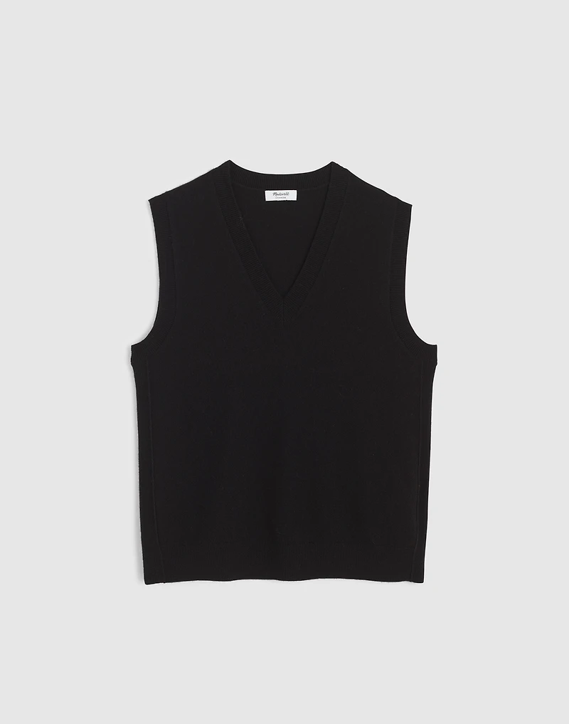 Cashmere V-Neck Sweater Vest | Madewell