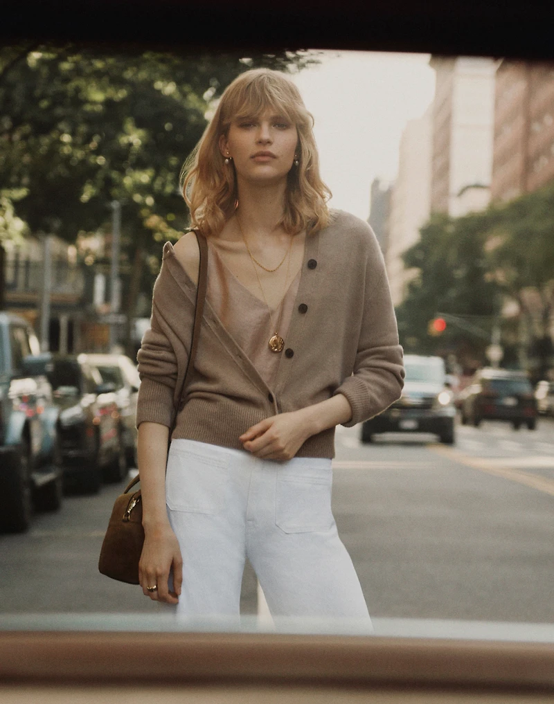 Cashmere Button-Front Cardigan Sweater | Madewell
