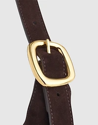 The Sculptural-Buckle Shoulder Bag | Madewell