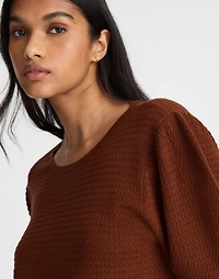 Merino Wool-Silk Blend Puff-Sleeve Sweater Tee | Madewell
