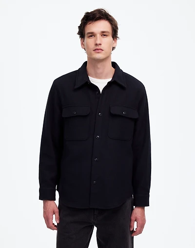Brushed Easy Shirt-Jacket in Italian Fabric | Madewell