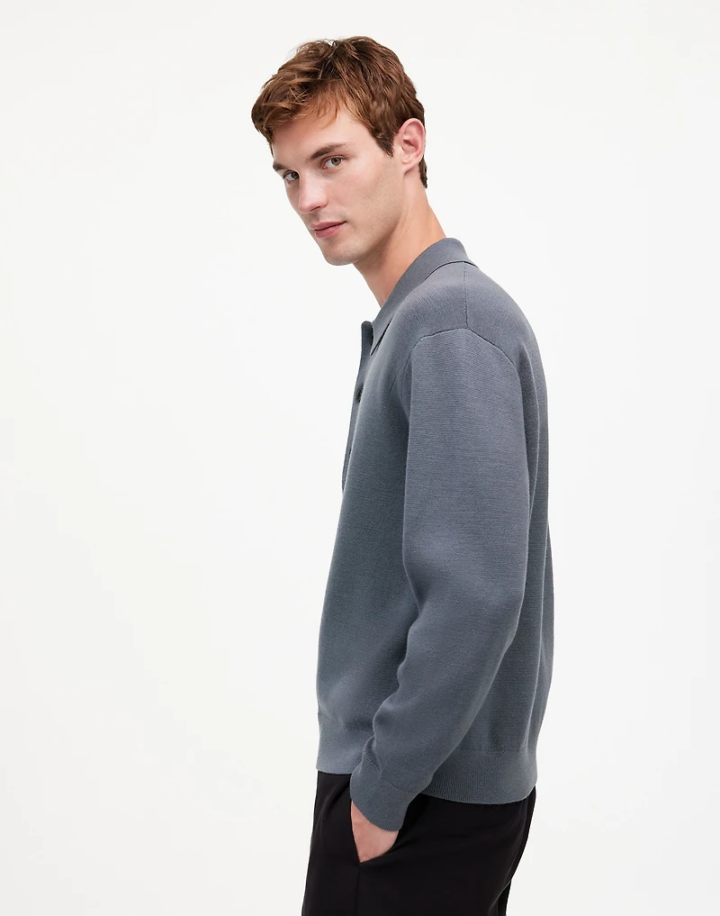 Milano-Knit Sweater Polo Shirt Merino Wool | Madewell