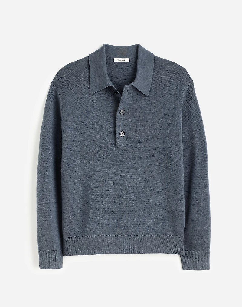Milano-Knit Sweater Polo Shirt Merino Wool | Madewell