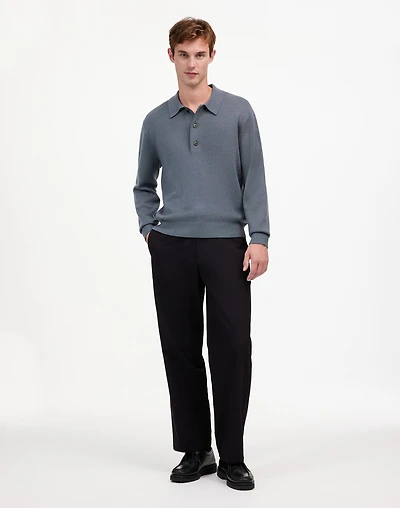 Milano-Knit Sweater Polo Shirt Merino Wool | Madewell