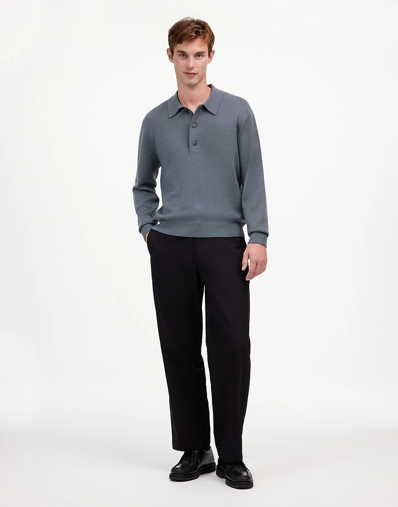 Milano-Knit Sweater Polo Shirt Merino Wool | Madewell