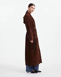 Alexa Chung for Madewell Double-Breasted Blazer Overcoat in Suede | Madewell