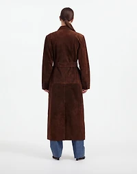 Alexa Chung for Madewell Double-Breasted Blazer Overcoat in Suede | Madewell