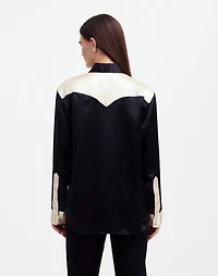 Alexa Chung for Madewell Satin Western Shirt |