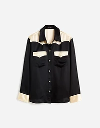 Alexa Chung for Madewell Satin Western Shirt | Madewell