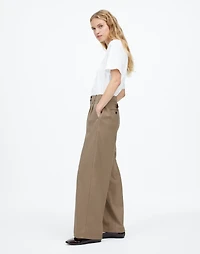 The Harlow Wide-Leg Trouser Brushed Twill | Madewell