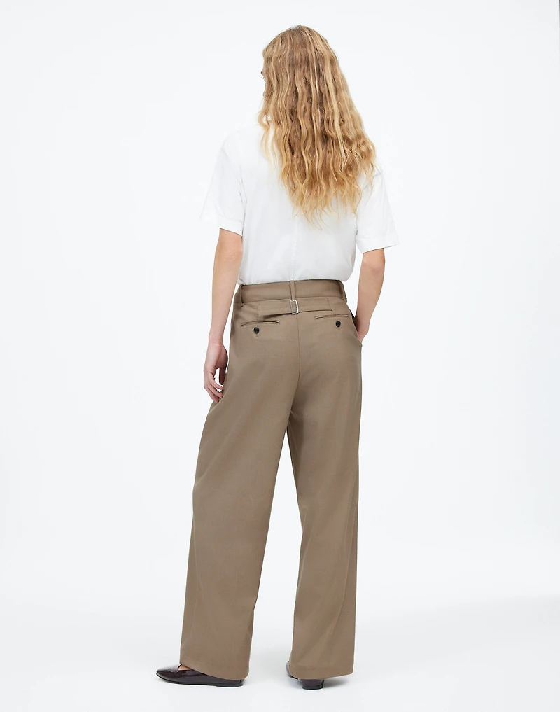 The Harlow Wide-Leg Trouser Brushed Twill | Madewell