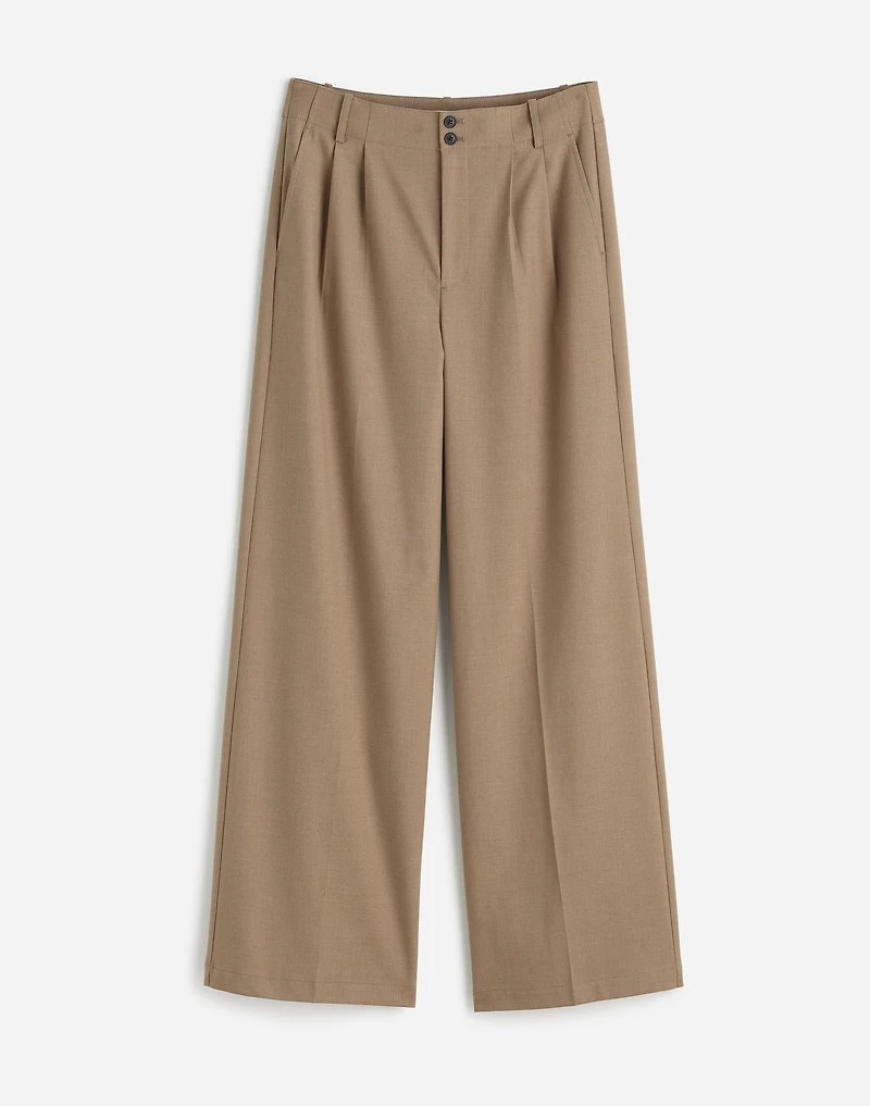 The Petite Harlow Wide-Leg Trouser in Brushed Twill | Madewell