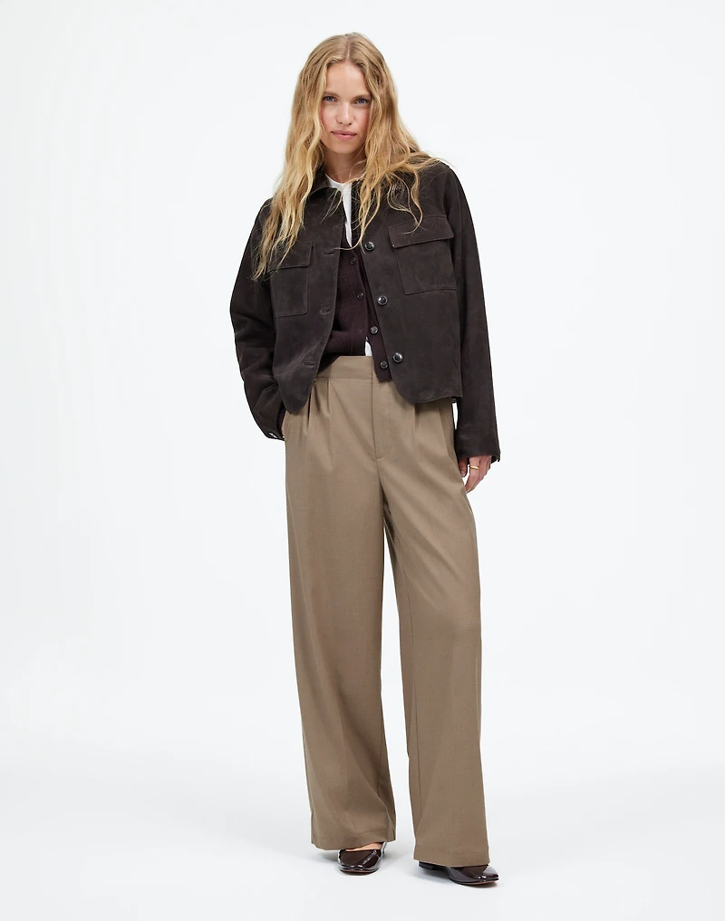 The Harlow Wide-Leg Trouser Brushed Twill | Madewell
