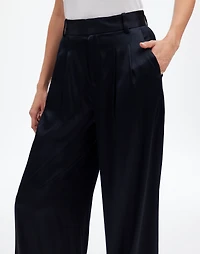 The Harlow Superwide-Leg Stretch Satin | Madewell