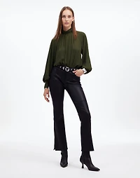 Turtleneck Long-Sleeve Top in Chiffon | Madewell